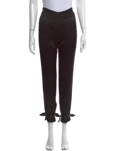 Pre-owned Alice And Olivia Straight Leg Pants In Black