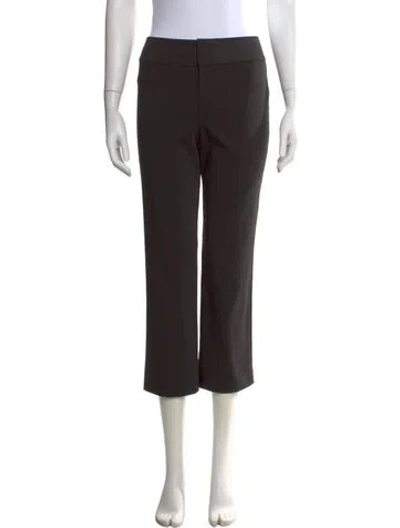 Pre-owned Alice And Olivia Straight Leg Pants In Black