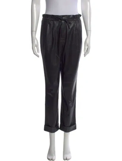 Pre-owned Alice And Olivia Straight Leg Pants In Black