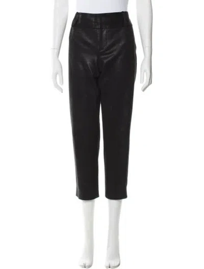 Pre-owned Alice And Olivia Straight Leg Pants In Black