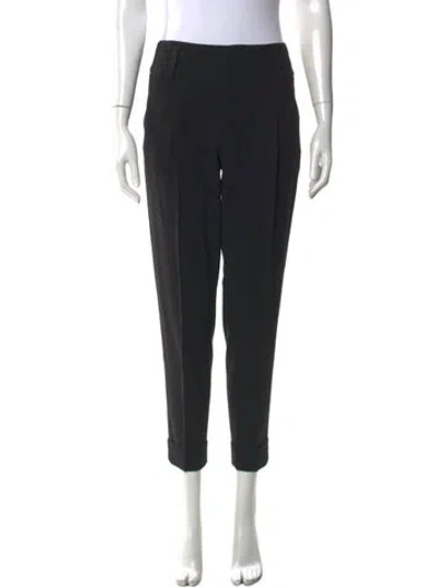 Pre-owned Alice And Olivia Straight Leg Pants In Black