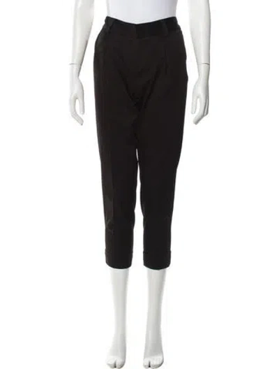 Pre-owned Alice And Olivia Straight Leg Pants In Black
