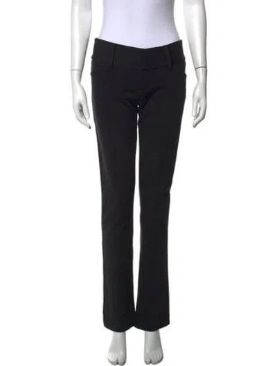 Pre-owned Alice And Olivia Straight Leg Pants In Black