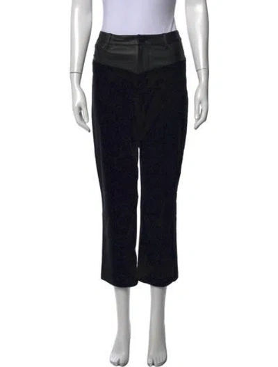 Pre-owned Alice And Olivia Straight Leg Pants In Black