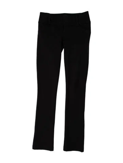 Pre-owned Alice And Olivia Straight Leg Pants In Black