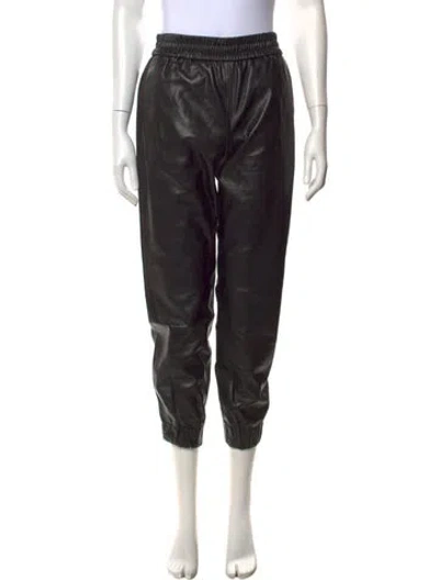 Pre-owned Alice And Olivia Straight Leg Pants In Black