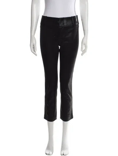 Pre-owned Alice And Olivia Straight Leg Pants In Black