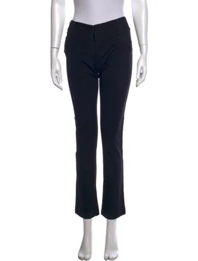 Pre-owned Alice And Olivia Straight Leg Pants In Black