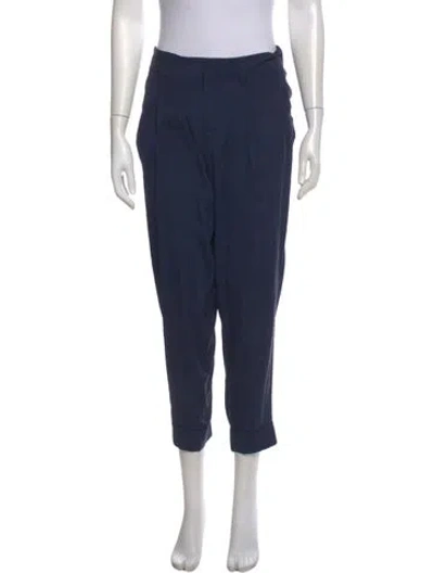 Pre-owned Alice And Olivia Straight Leg Pants In Blue