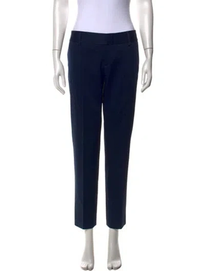 Pre-owned Alice And Olivia Straight Leg Pants In Blue