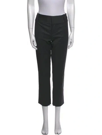 Pre-owned Alice And Olivia Straight Leg Pants In Gray