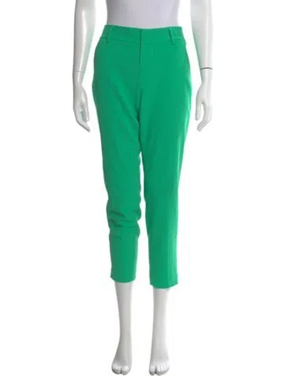 Pre-owned Alice And Olivia Straight Leg Pants In Green