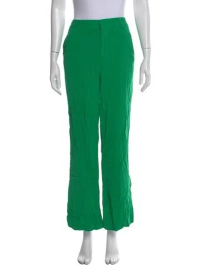 Pre-owned Alice And Olivia Straight Leg Pants In Green