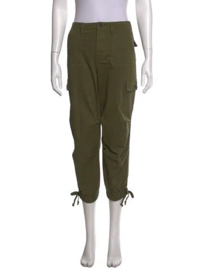 Pre-owned Alice And Olivia Straight Leg Pants In Green