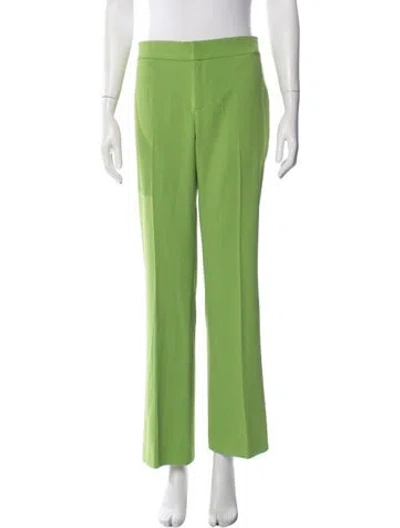 Pre-owned Alice And Olivia Straight Leg Pants In Green