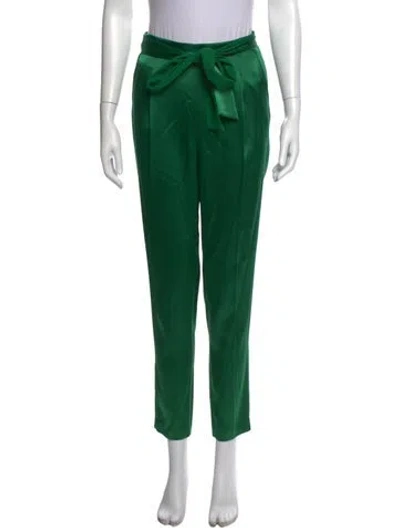 Pre-owned Alice And Olivia Straight Leg Pants In Green