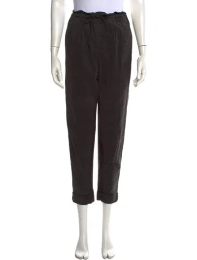 Pre-owned Alice And Olivia Straight Leg Pants In Grey