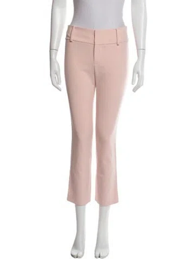 Pre-owned Alice And Olivia Straight Leg Pants In Pink