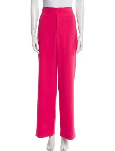 Pre-owned Alice And Olivia Straight Leg Pants In Pink