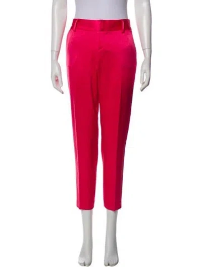 Pre-owned Alice And Olivia Straight Leg Pants In Pink