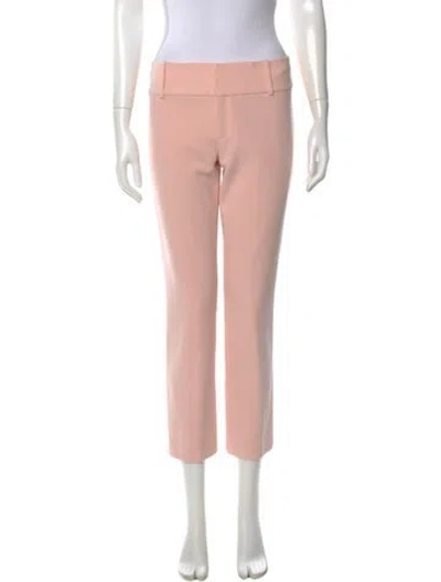 Pre-owned Alice And Olivia Straight Leg Pants In Pink