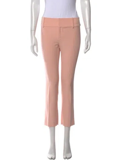 Pre-owned Alice And Olivia Straight Leg Pants In Pink