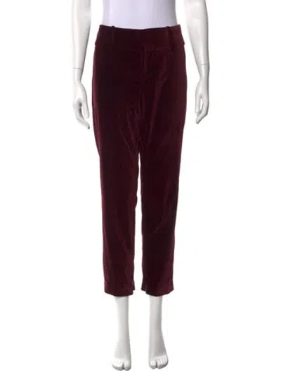 Pre-owned Alice And Olivia Straight Leg Pants In Purple