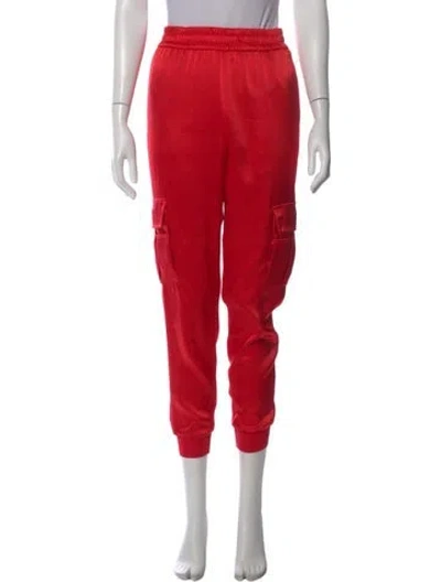 Pre-owned Alice And Olivia Straight Leg Pants In Red