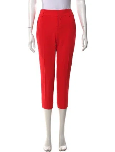 Pre-owned Alice And Olivia Straight Leg Pants In Red