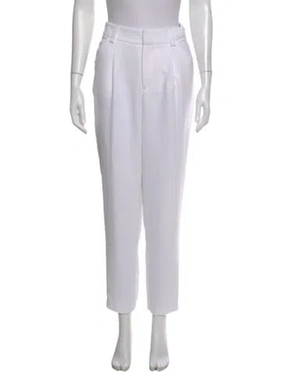 Pre-owned Alice And Olivia Straight Leg Pants In White