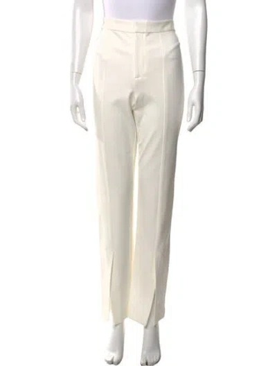 Pre-owned Alice And Olivia Straight Leg Pants In White