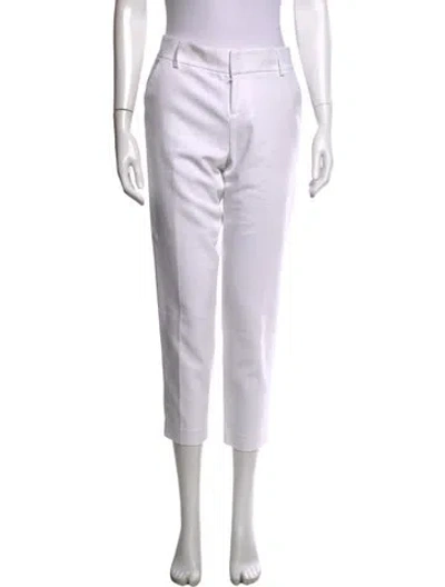 Pre-owned Alice And Olivia Straight Leg Pants In White