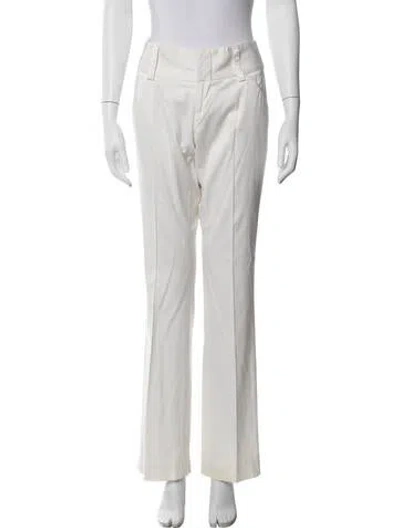 Pre-owned Alice And Olivia Straight Leg Pants In White