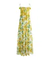 Alice And Olivia Marna Tiered Midi Tie Strap Dress In Multicolor