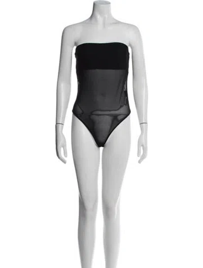 Pre-owned Alice And Olivia Strapless Bodysuit In Blue