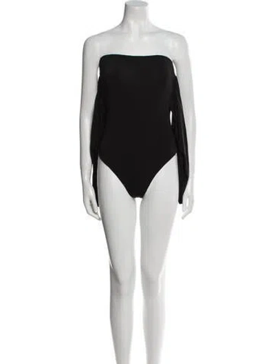 Pre-owned Alice And Olivia Strapless Bodysuit W/ Tags In Black