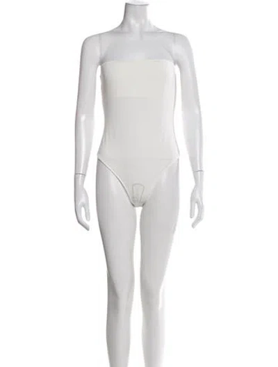 Pre-owned Alice And Olivia Strapless Bodysuit W/ Tags In Gray