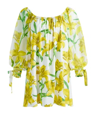 Alice And Olivia Strapless Dress In Multicolor