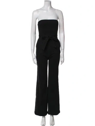 Pre-owned Alice And Olivia Strapless Jumpsuit In Black