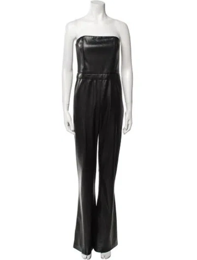 Pre-owned Alice And Olivia Strapless Jumpsuit In Black