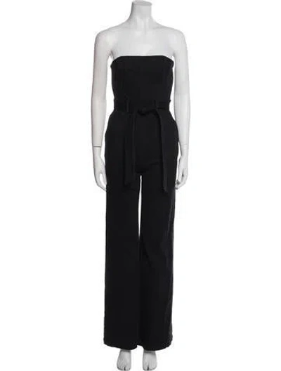 Pre-owned Alice And Olivia Strapless Jumpsuit In Black