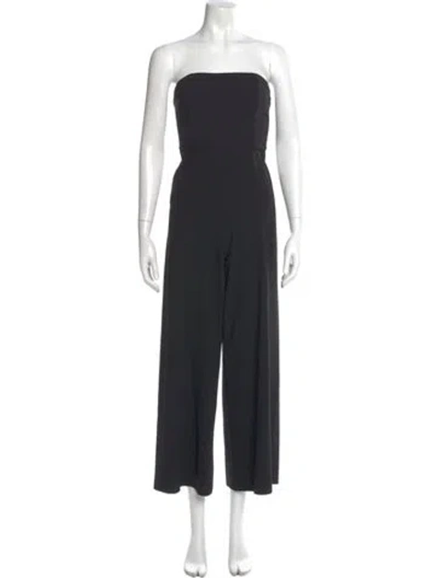 Pre-owned Alice And Olivia Strapless Jumpsuit In Black