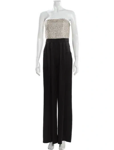 Pre-owned Alice And Olivia Strapless Jumpsuit In Black