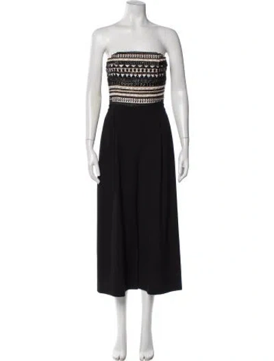 Pre-owned Alice And Olivia Strapless Jumpsuit In Black