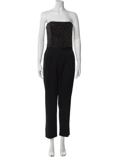Pre-owned Alice And Olivia Strapless Jumpsuit In Black