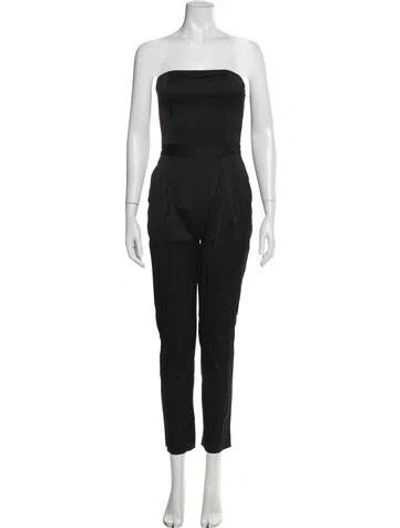 Pre-owned Alice And Olivia Strapless Jumpsuit In Black