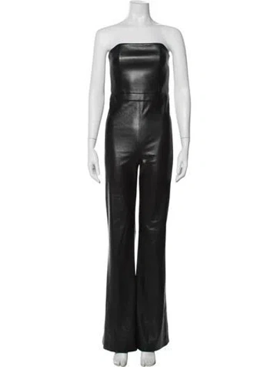Pre-owned Alice And Olivia Strapless Jumpsuit In Black