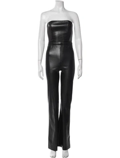 Pre-owned Alice And Olivia Strapless Jumpsuit In Black
