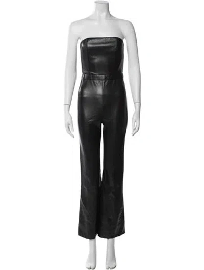 Pre-owned Alice And Olivia Strapless Jumpsuit In Black