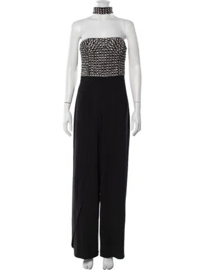 Pre-owned Alice And Olivia Strapless Jumpsuit In Black